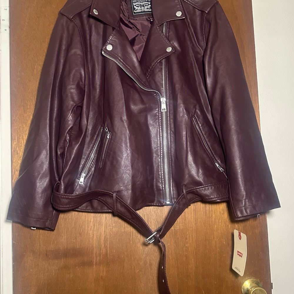 Levi's Dark Burgundy Leather Jacket